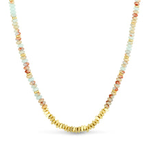 Load image into Gallery viewer, Coral and Gold Beaded Necklace
