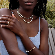 Load image into Gallery viewer, Coral and Gold Beaded Necklace
