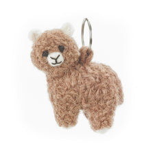 Load image into Gallery viewer, Handmade Felt Fairtrade Alpaca Keyring
