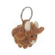 Load image into Gallery viewer, Highland Cow Fair Trade Felt Keyring
