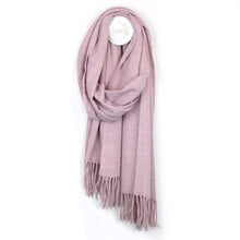 Load image into Gallery viewer, Soft Single Colour Scarf in Heather with Fringe
