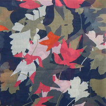 Load image into Gallery viewer, Navy and Sage Recycled Leaf Scarf
