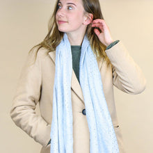 Load image into Gallery viewer, Scarf with Tiny Triangle Print

