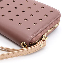 Load image into Gallery viewer, Dusky Pink Purse with Rose Gold Stars
