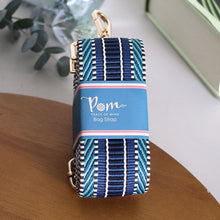 Load image into Gallery viewer, Blue mix woven stripe interchangeable bag strap
