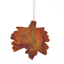 Load image into Gallery viewer, Handmade Felt Autumnal Leaves (Set of 5) Hanging Decorations
