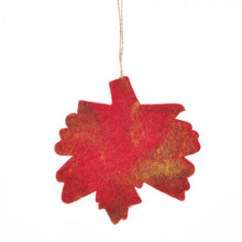 Load image into Gallery viewer, Handmade Felt Autumnal Leaves (Set of 5) Hanging Decorations
