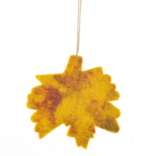 Load image into Gallery viewer, Handmade Felt Autumnal Leaves (Set of 5) Hanging Decorations
