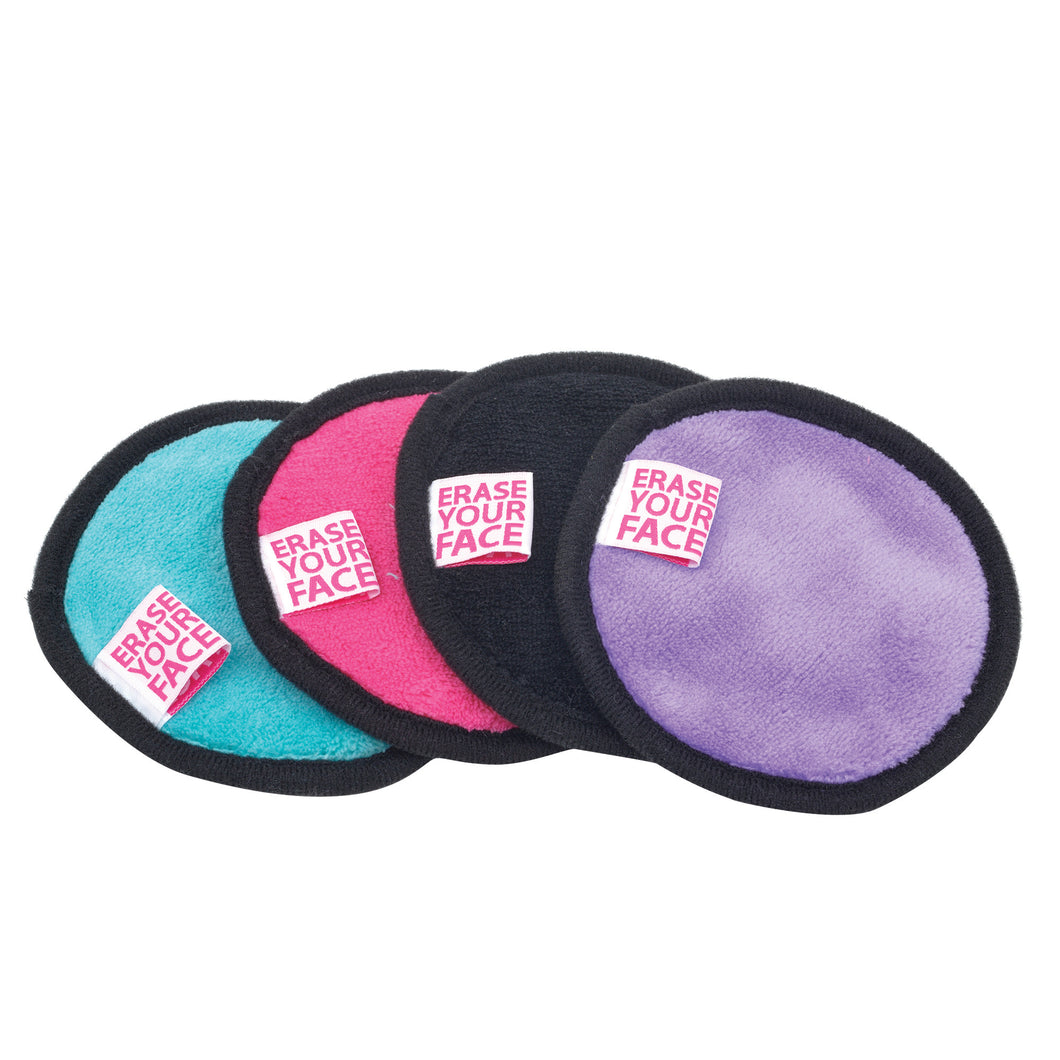Erase Your Face Make Up Removing Pads 4 Pack - Bright or Pastel