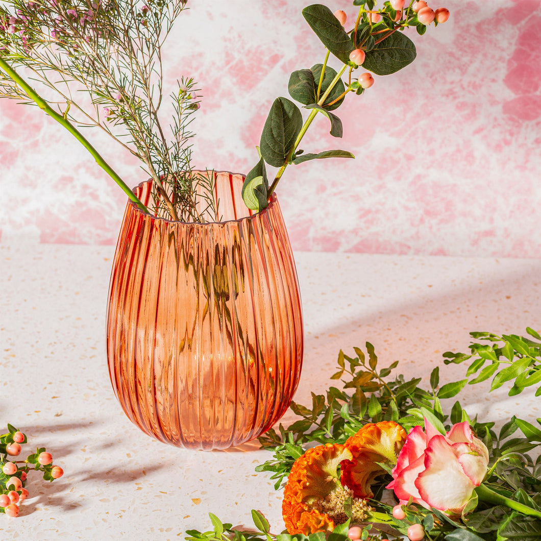 Fluted Glass Vase