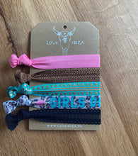 Load image into Gallery viewer, Love Ibiza Dual Use Bracelet/Hair Bobble Set (Various Colours/Styles)
