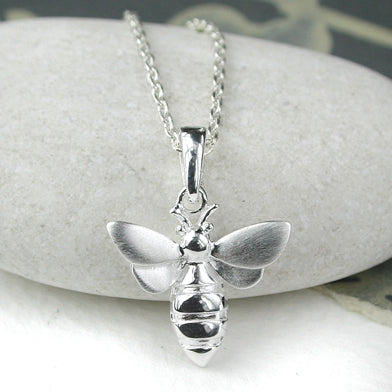 Silver Bee Necklace